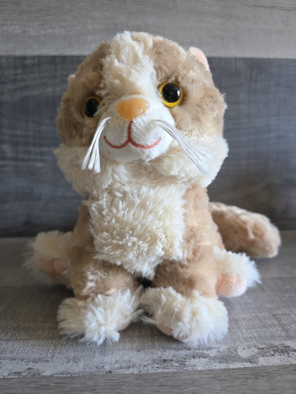 Kitten Cat Plush 8” Orange White Ginger Stuffed Animal Fluffy Soft Toy g54
